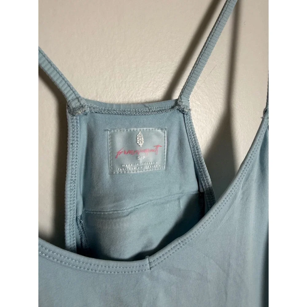 Free People FP Movement Hot Shot Onesie Light Blue Slouchy Jumpsuit Small - Picture 6 of 8